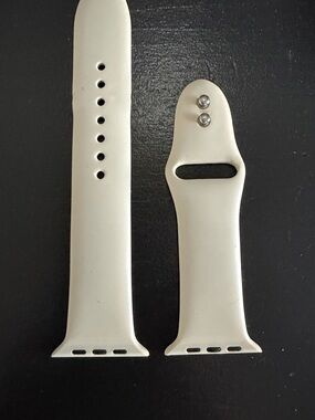 45MM White Silicone Apple Smartwatch Replacement Band